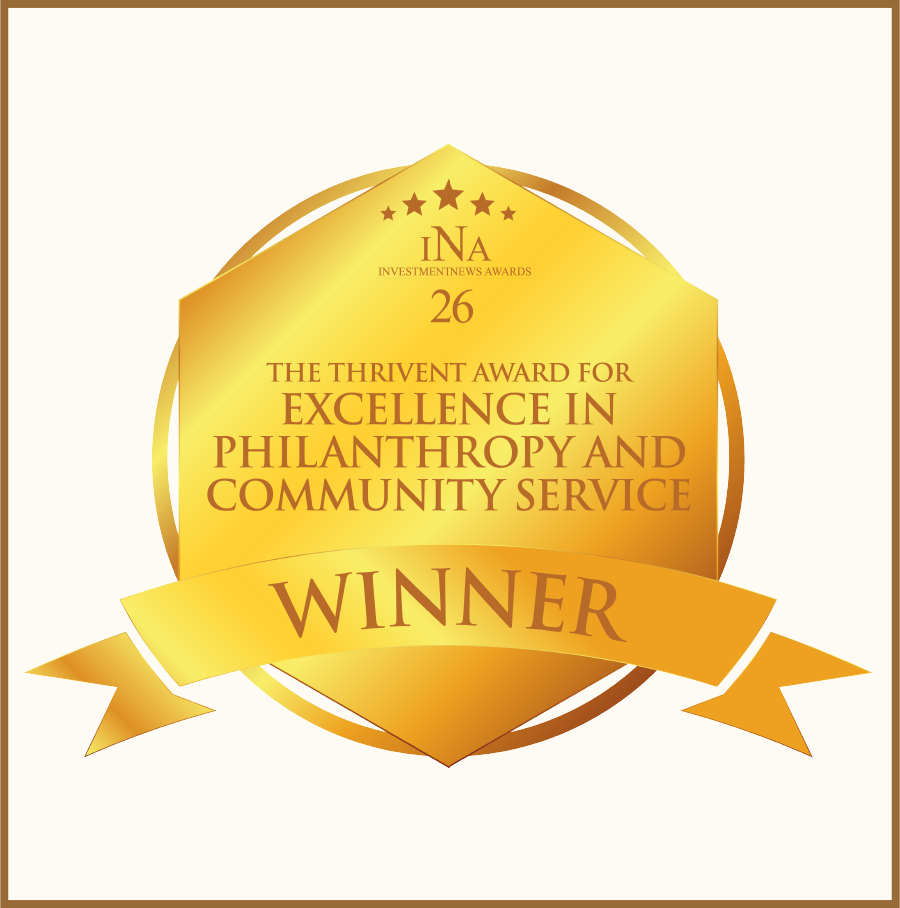 InvestmentNews Awards - Excellence in Philanthropy and Community Service